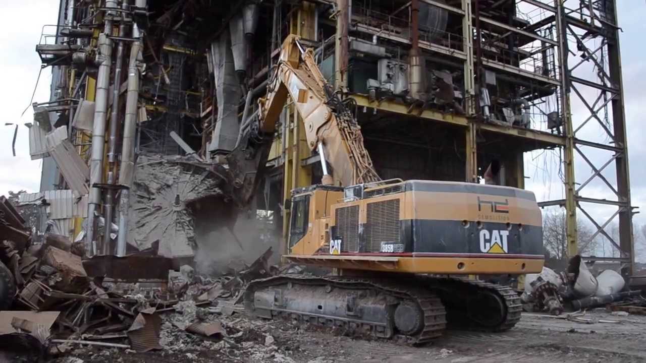 Caterpillar 385B UHD with Cat S385B scrap shear - HD Demolition
