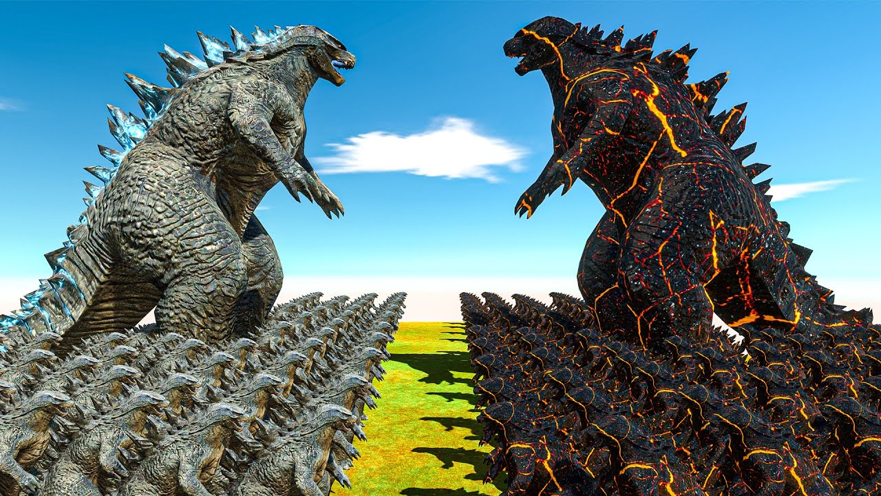 Godzilla vs Dark Lava Godzilla Size Comparison
