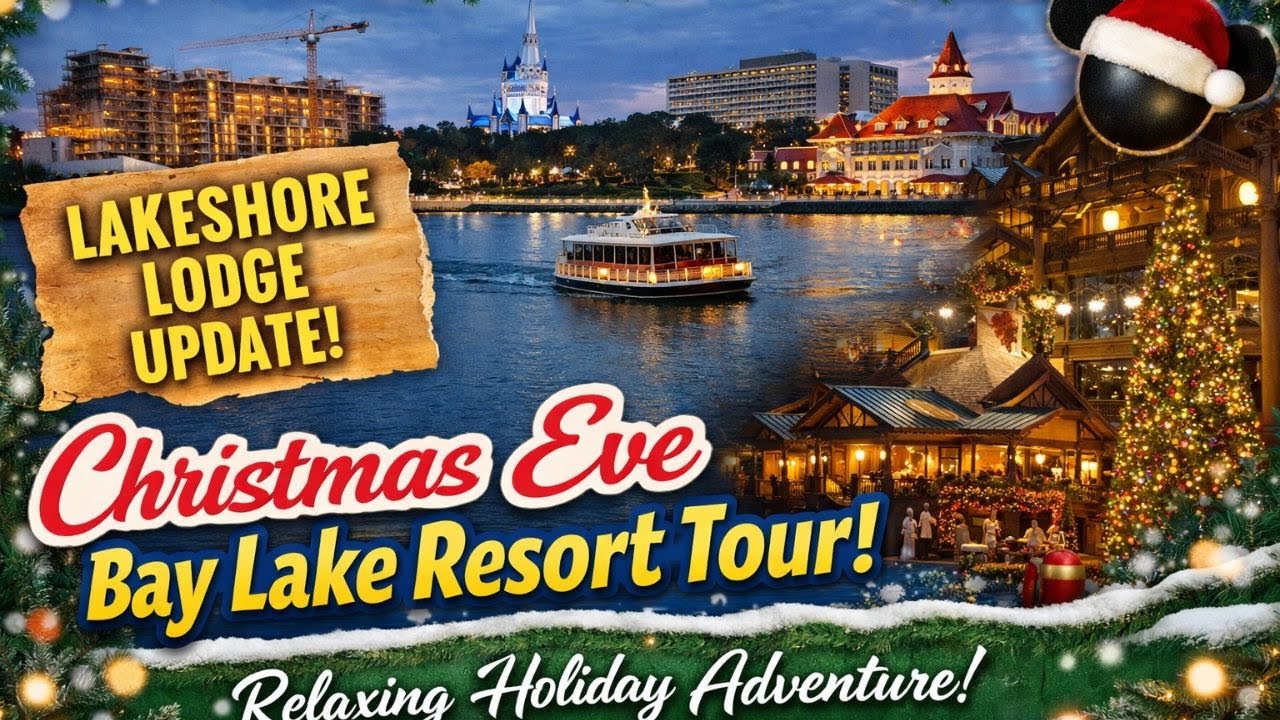  Christmas Eve Resort Loop Around Bay Lake | Peaceful Disney Relaxation + Lakeshore Lodge Update
