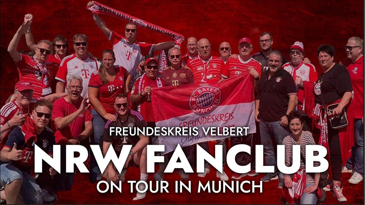 Fanclub aus NRW sorgt für Furore! 🤝⚽ Von Velbert nach München, sie rocken die Heimat des FC Bayern.⚽