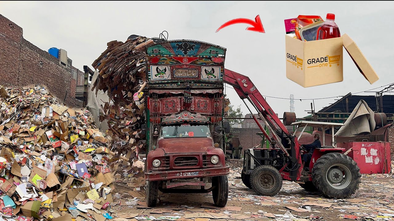 Recycling Millions of Waste Boxes And Making New Massive Cardboard Rolls in Few Hours