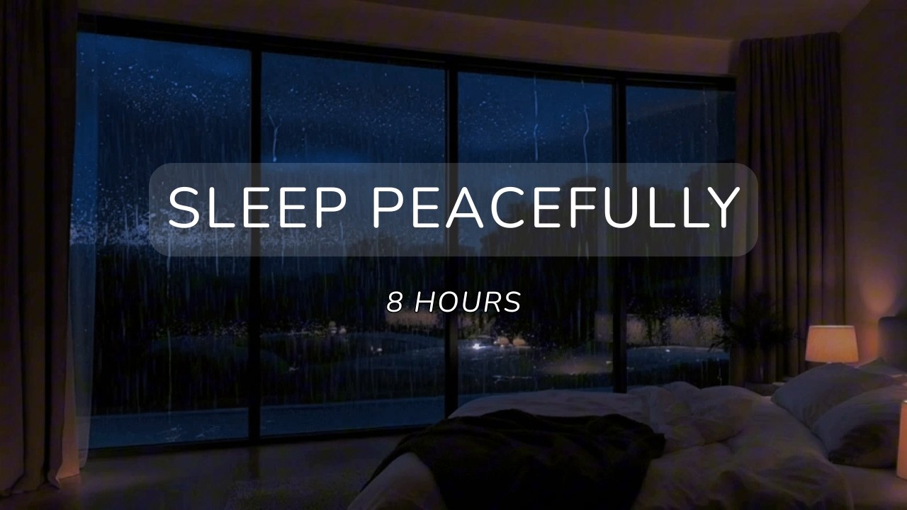 8 Hours Heavy Rain on Window for Deep Sleep 🌧️ | Cozy Night Rain Sounds • No Thunder • Sleep Fast