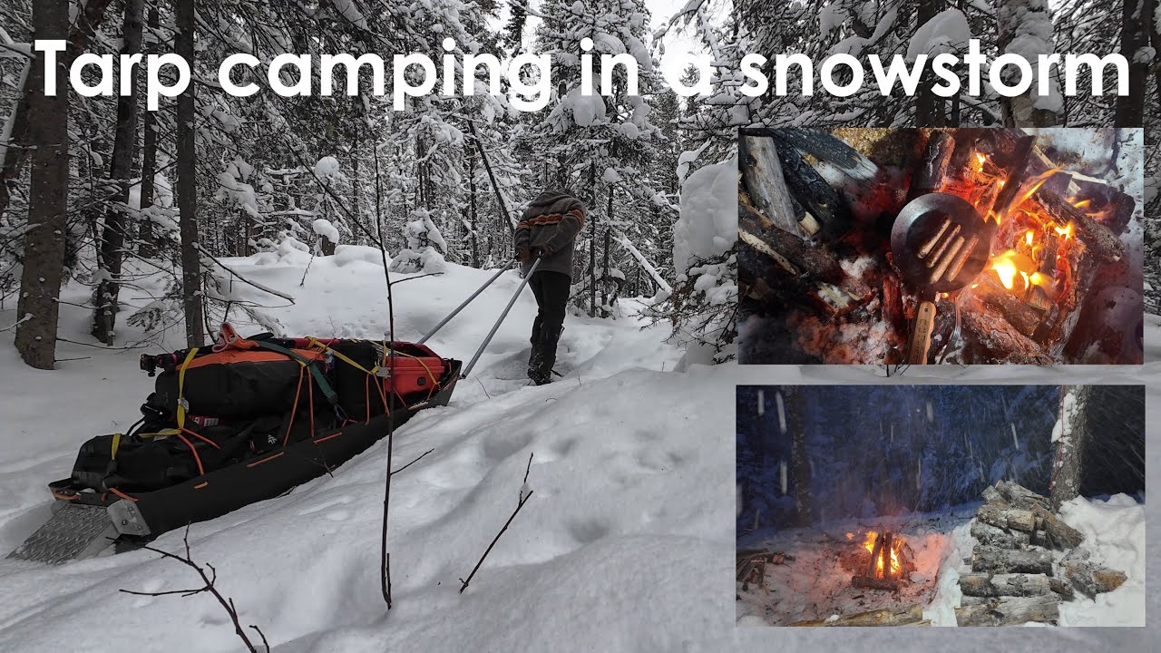 You Won't Believe How EASY Snowstorm Tarp Camping Can Be