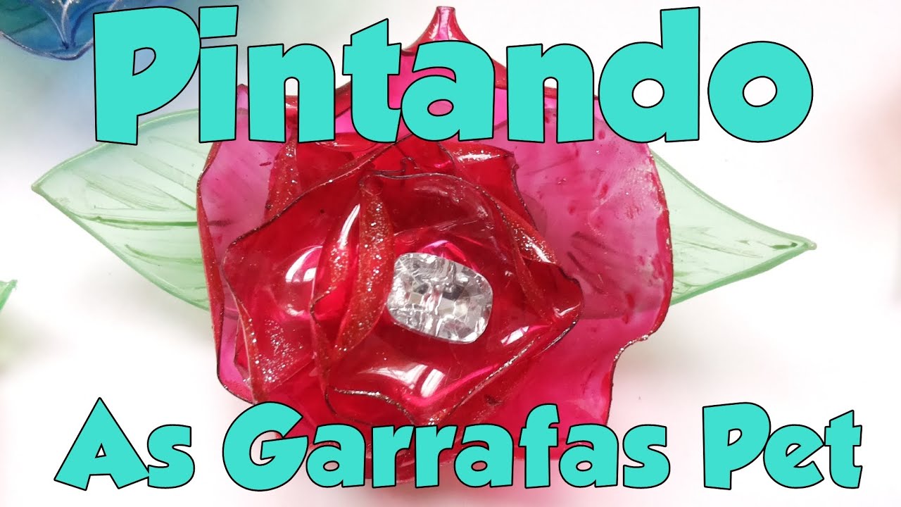 Como pintar as garrafas pet  deixando um colorido transparente