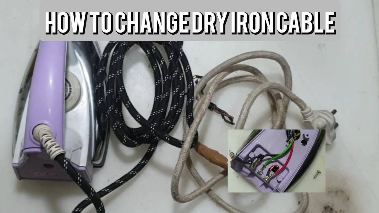 How To Replace Dry Iron Cable Or Wire | Dry Iron Cord Wire Connection At Home |Usha Iron