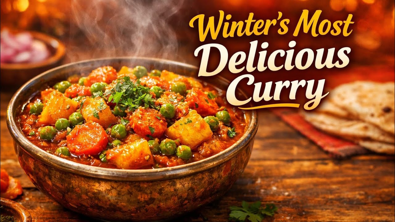 Sardiyon Ki Sab Se Lazeez Dish  Aloo Matar Gajar Curry Recipe