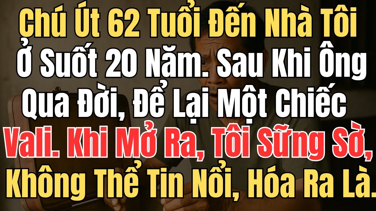 Chú út 62 tuổi đến nhà tôi để dưỡng già, suốt 20 năm không bỏ ra một xu  Sau khi ông qua đời, để lại