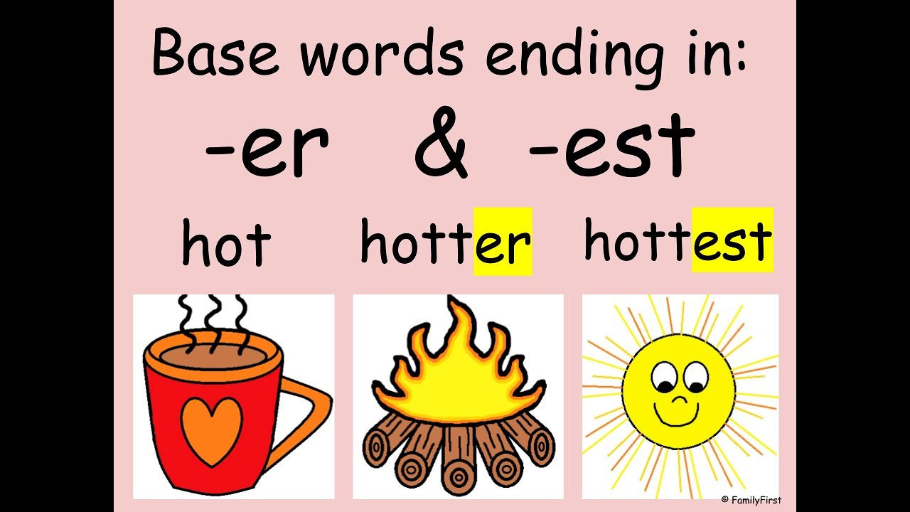 Base Words Ending in ER & EST - Learn to Read with Me!