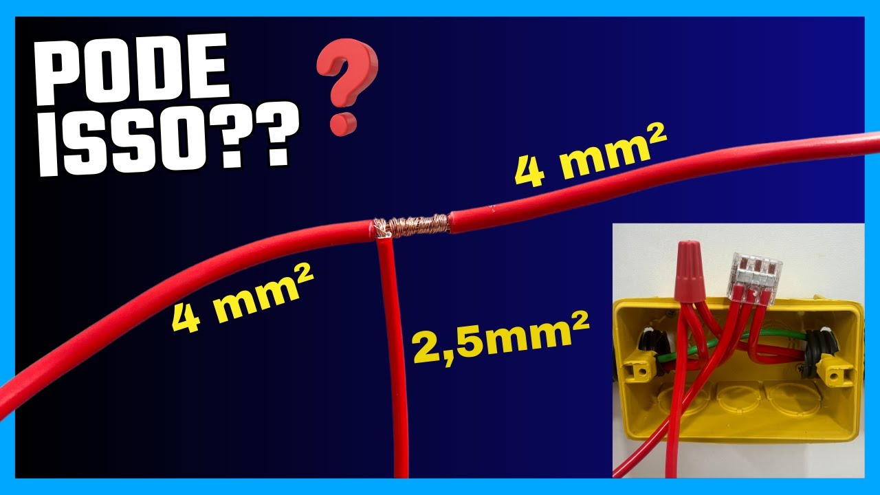 Posso DIMINUIR o cabo de 4mm para 2,5mm na caixa de PASSAGEM?