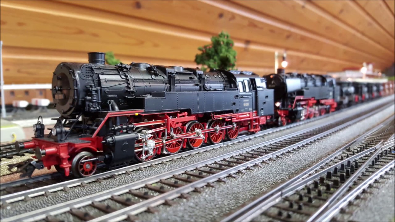 MÄRKLIN, Br 85, tenderlok, dampflok, doppeltraktion, DB, modelleisenbahn, model trains