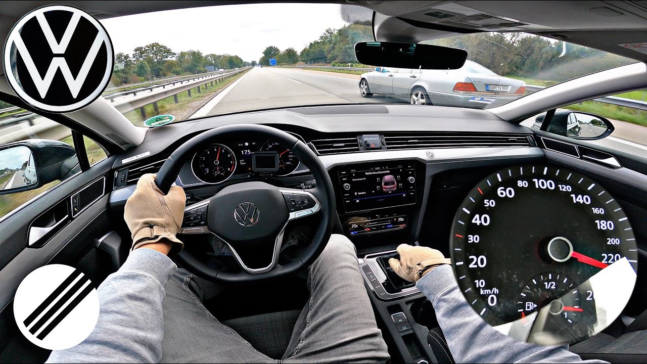VW PASSAT 1.5 TSI B8 TOP SPEED DRIVE ON GERMAN AUTOBAHN 🏎