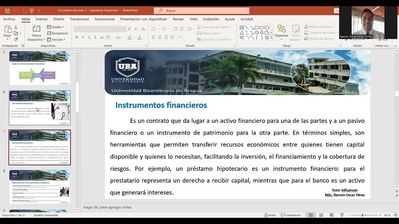 Encuentro síncrono 3 - Ingeniería Financiera - Prof. Ramón Oscar Pérez