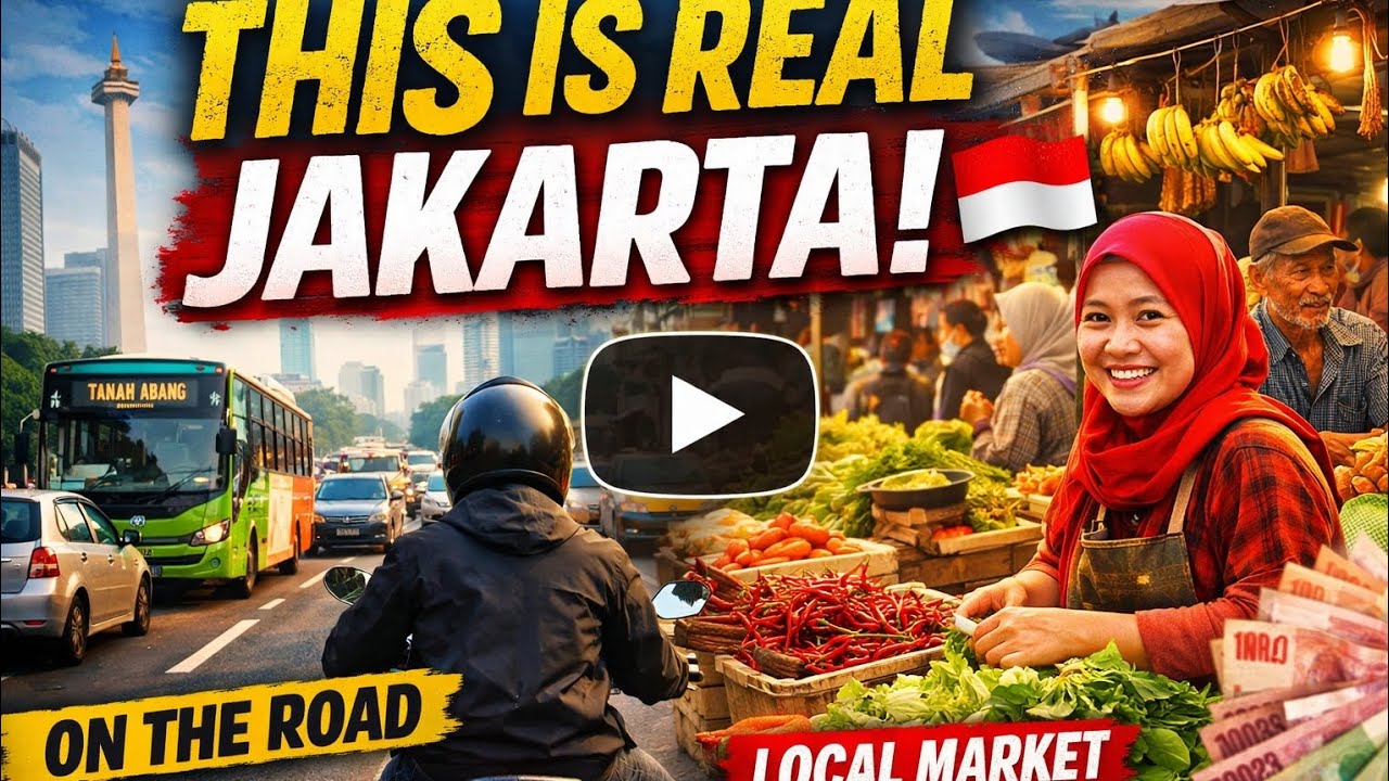 This Is Real Jakarta 🇮🇩 | Busy Roads, Local Markets & Daily Hustle