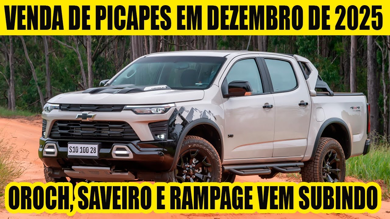 RANKING DE VENDAS DE PICAPES EM DEZEMBRO DE 2025