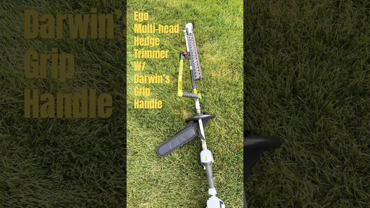 Ego Hedge Trimmer using Darwin’s grip 