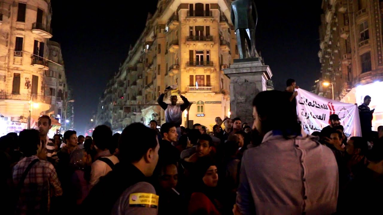 Talaat Harb Protest against law of protest.. Cairo