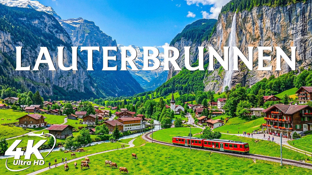 Lauterbrunnen Switzerland 4K 🇨🇭 | Alpine Valley, Waterfalls & Swiss Village Beauty