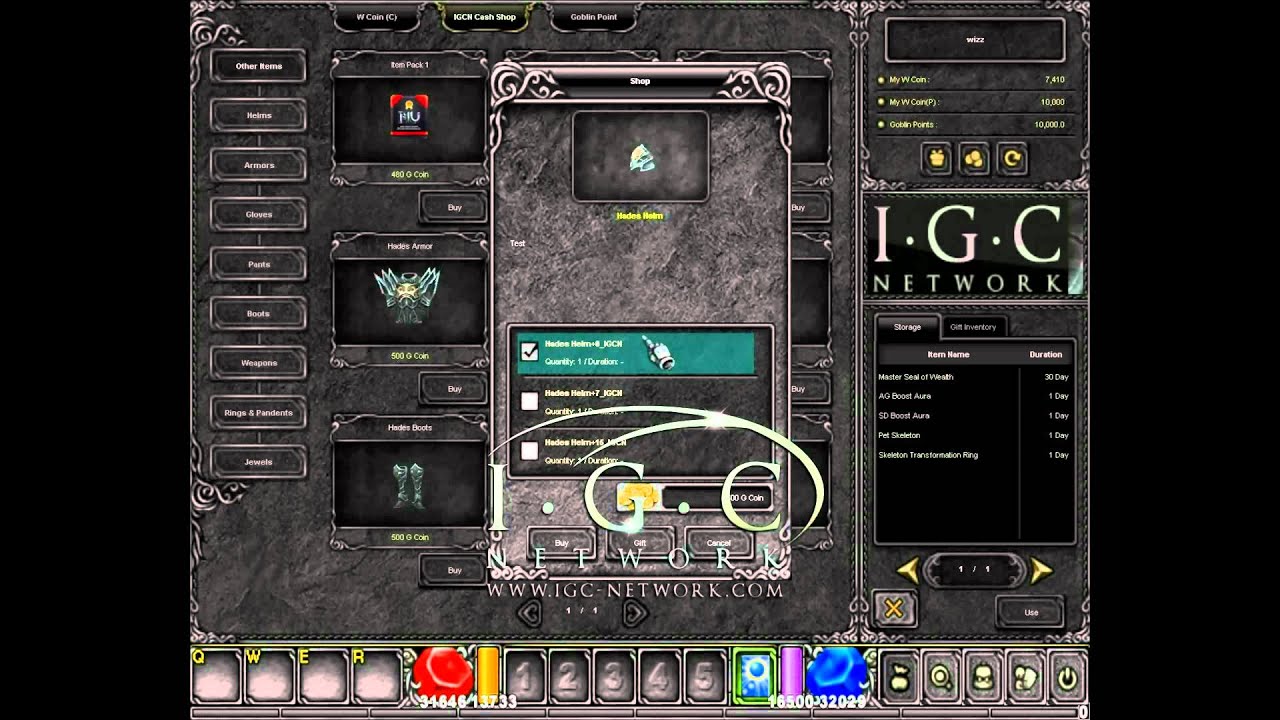 IGCN MuOnline S6E3 :: Cash Shop (Original and Custom)