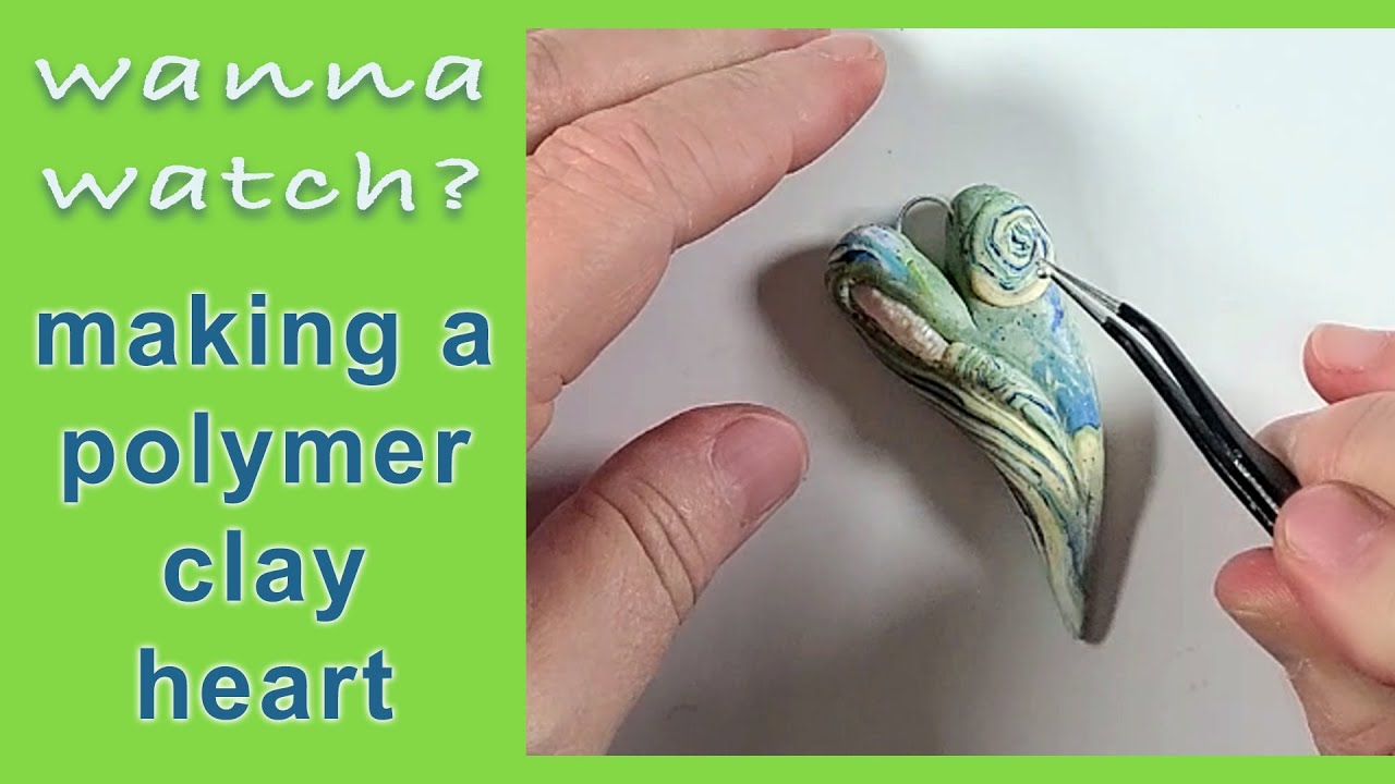 How to make a polymer clay heart - wanna watch?
