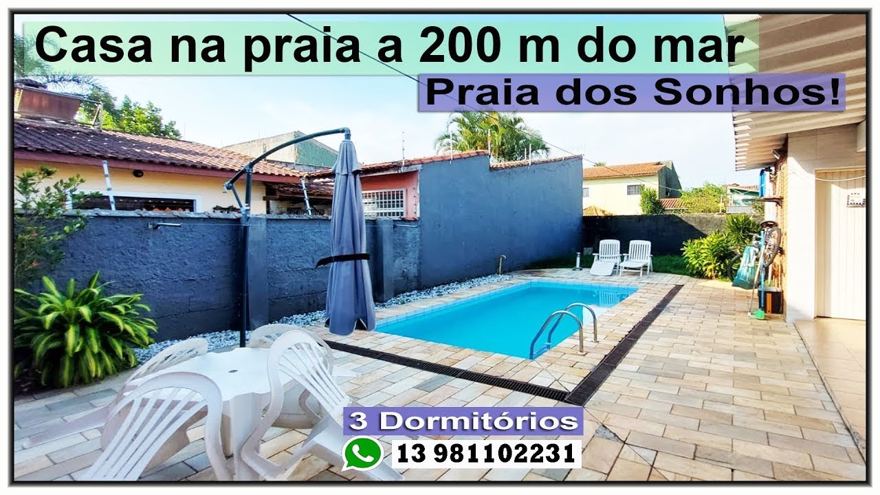🏠 Casa na Praia dos Sonhos em Itanhaém a 200 m do mar 2 min do centro!