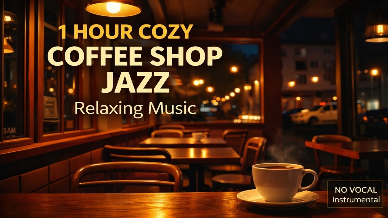 1 Hour Cozy Coffee Shop Jazz – Relaxing Instrumental Music