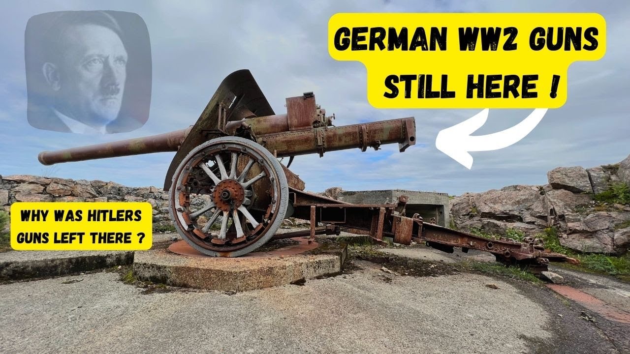 Guns just left by the German WW2 soldiers and underground tunnels found.
