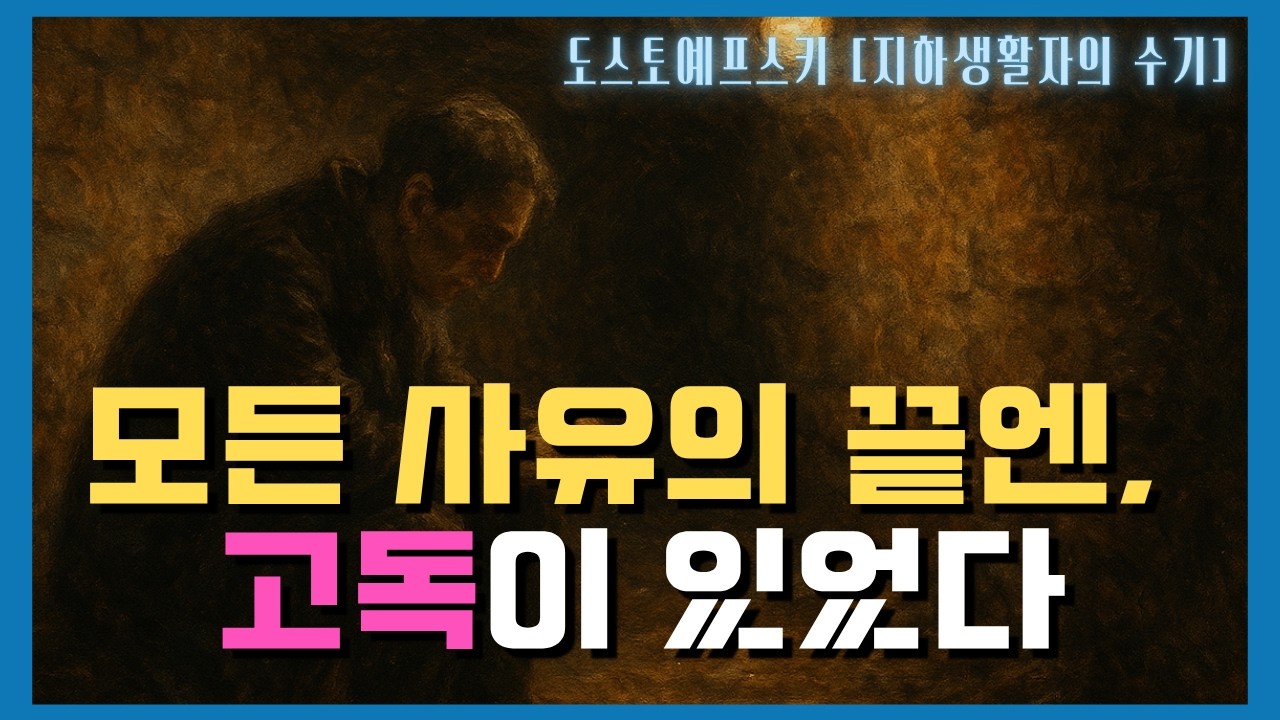 [도스토예프스키특집]  지하생활자의 수기 - 인간의 내면에 숨은 어두운 초상 