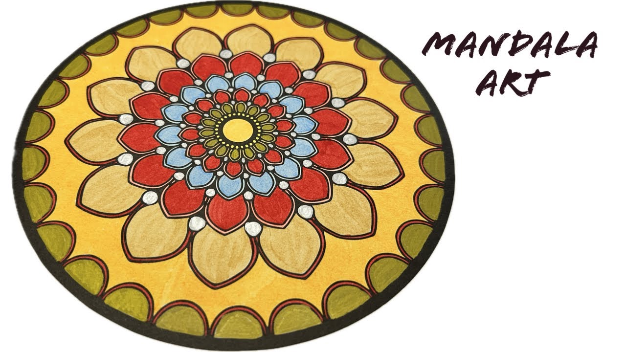 Relaxing Mandala Coloring #Mindfulness #Mandalaart #coloring #Arttherapy @Colouringjoy