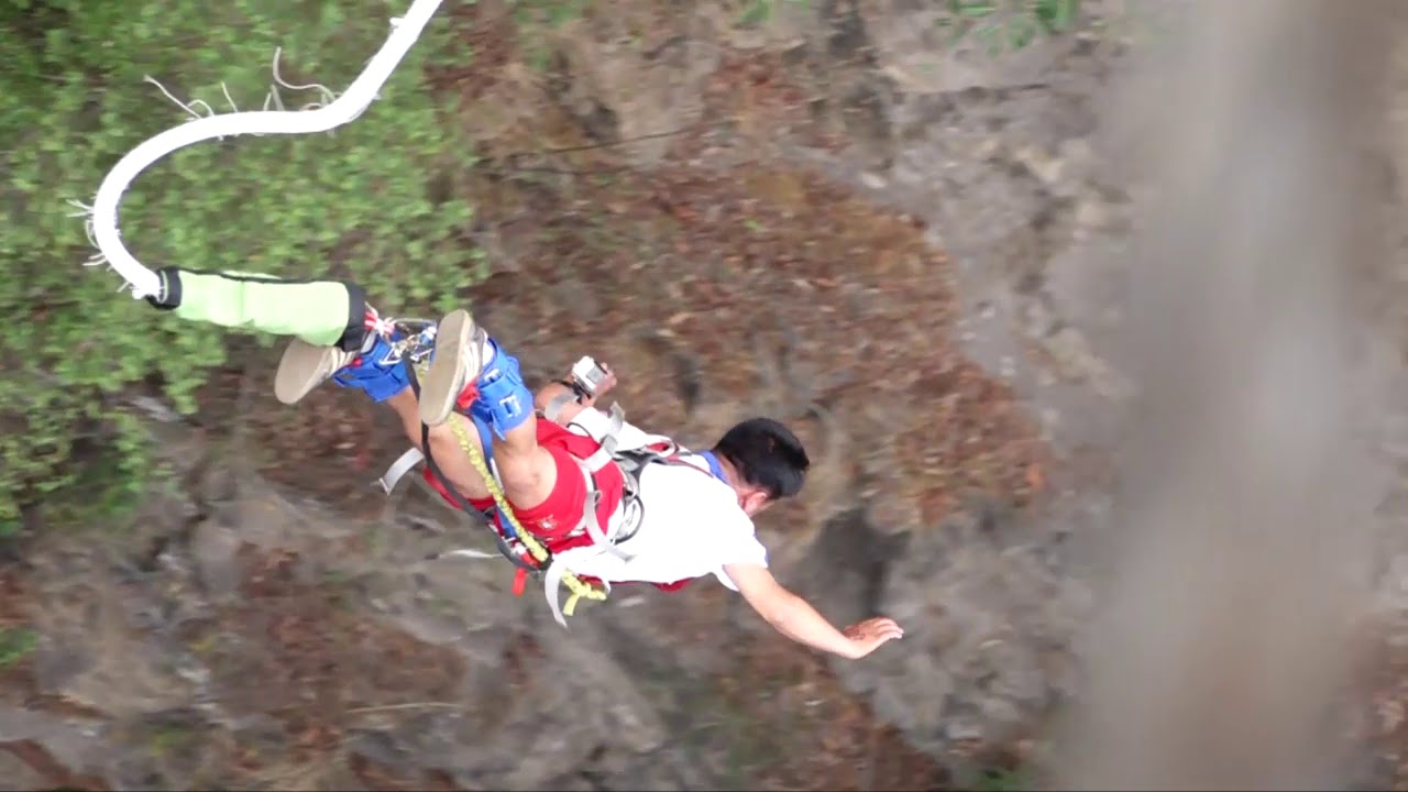 Bungee Jump at Bhotae Koshi by Brabim Basnet
