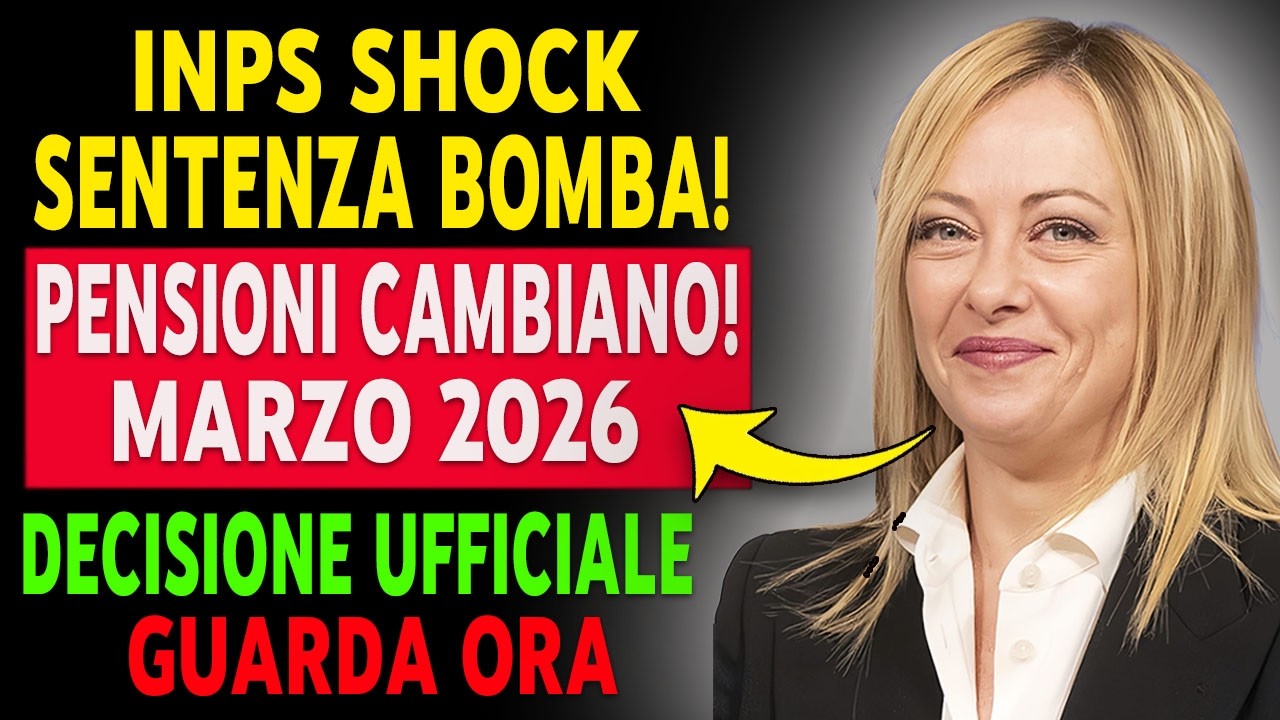 'PENSIONI MARZO 2026 🚨 Sentenza Storica INPS Cambia Tutto! Ecco Cosa Succede ORA 💰
