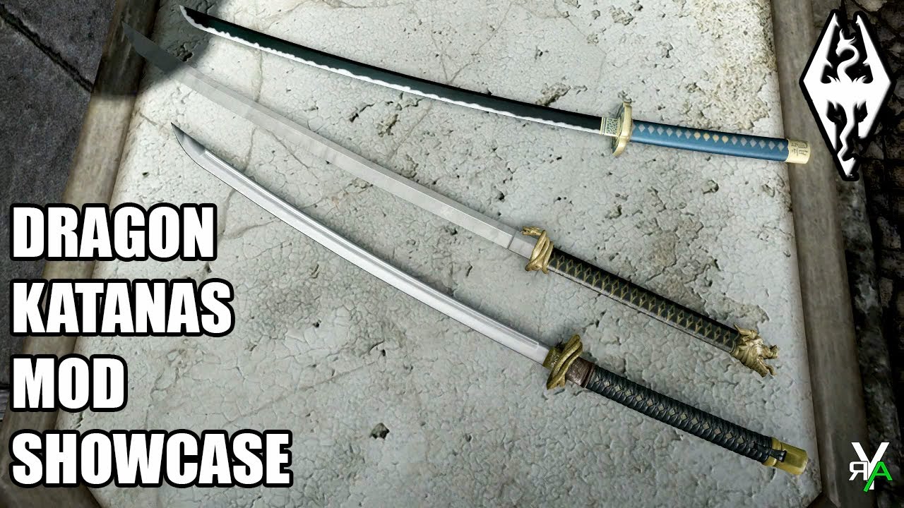 Xbox Skyrim SE: DRAGON KATANAS Weapon Mod Showcase