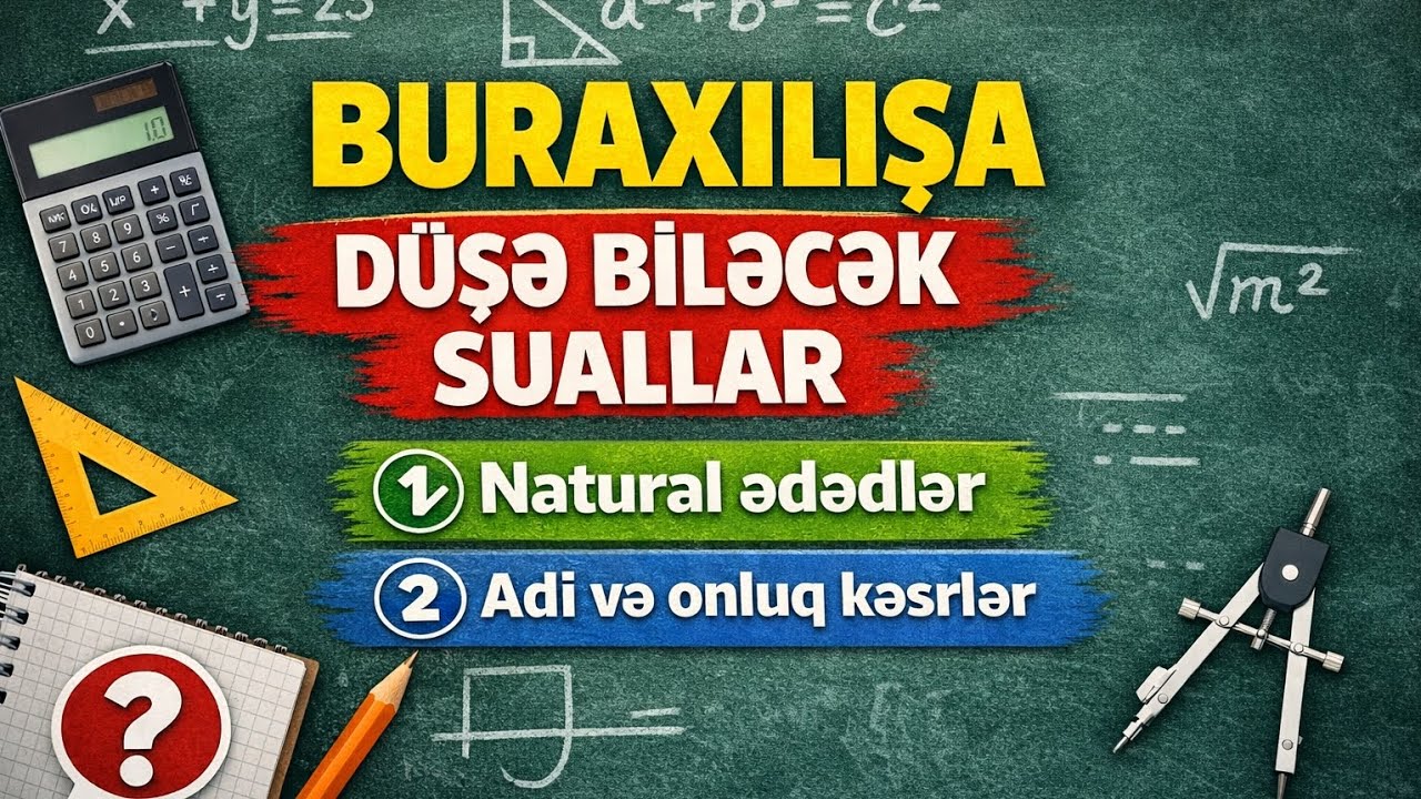 BURAXILIŞ İMTAHANI TİPLİ SUALLARIN İZAHI. 