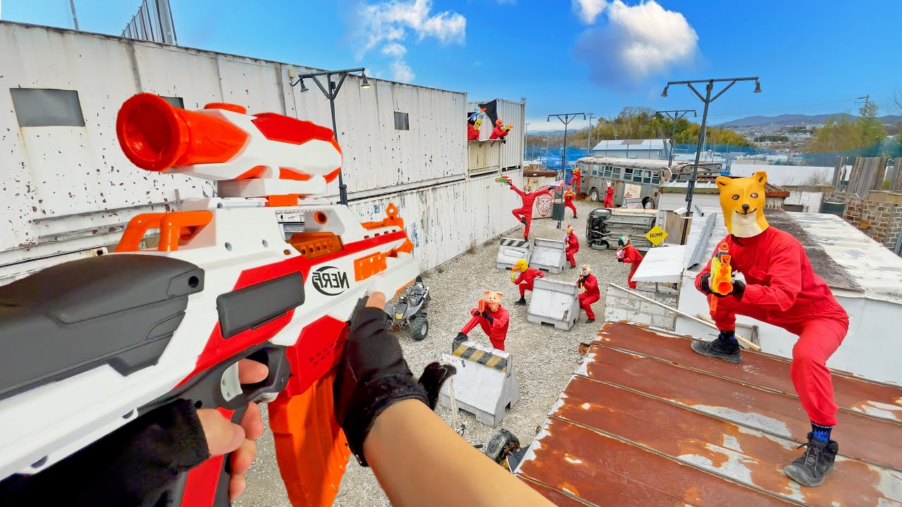 Nerf War | Amusement Park Battle 116(Nerf First Person Shooter)