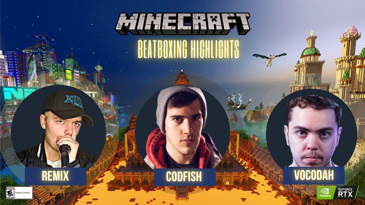 Codfish, Remix, Vocodah Funny Minecraft Highlight Beatboxing
