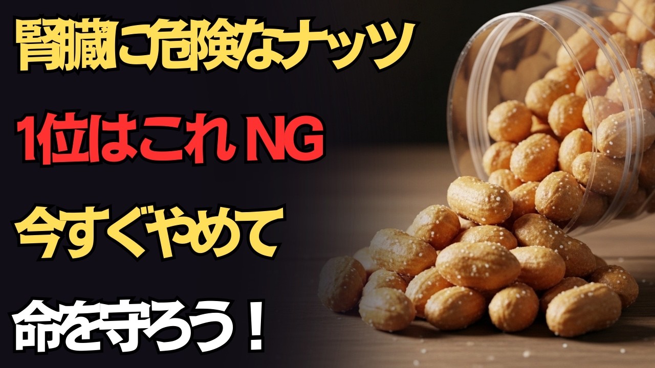 【腎臓保存版】そのナッツ、実は危険です。腎臓を傷つける危険な7つは今すぐやめて、この5つを選んでください｜慢性腎不全の食事【食で長生き】