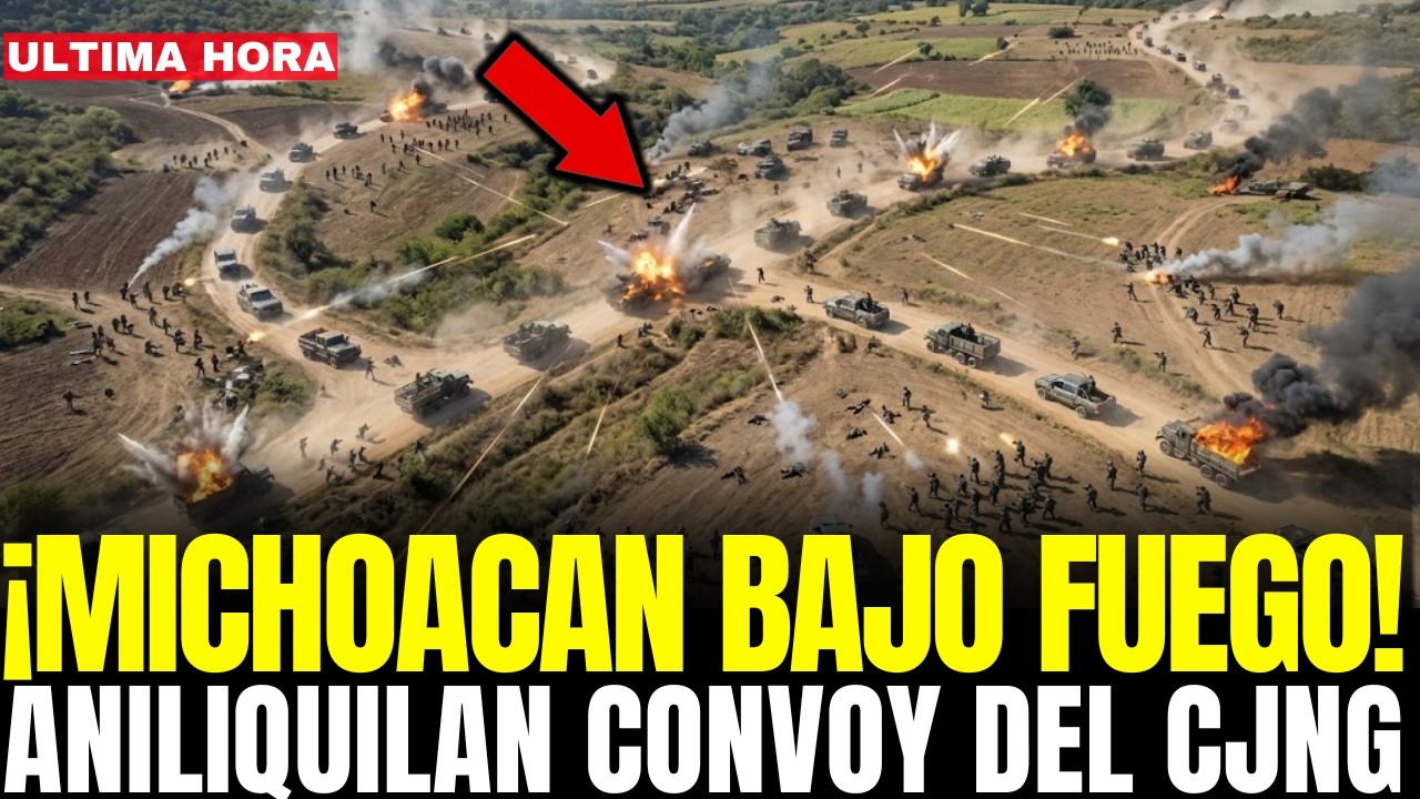 ¡MICHOACAN BAJO FUEGO! MURCIÉLAGOS ANIQUILAN CONVOY del CJNG 83 SICARIOS CAÍDOS en MICHOACÁN