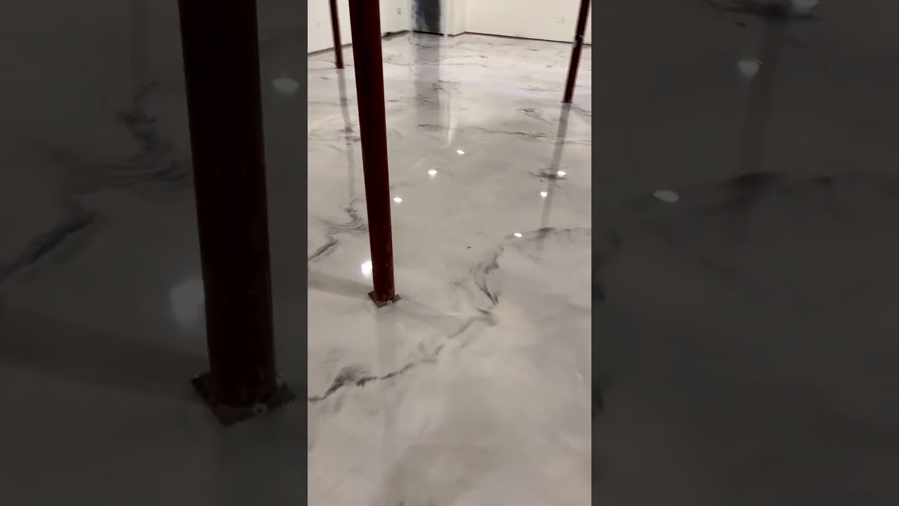 Marble epoxy floor in North Attleboro, MA 🤩#shorts #epoxy #epoxyflooring #epoxyresin