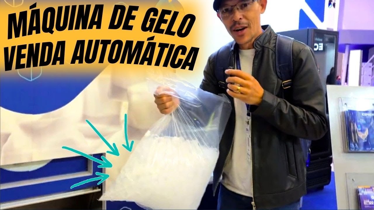 Esta máquina de gelo, Fabrica, armazena, embala e vende sozinha