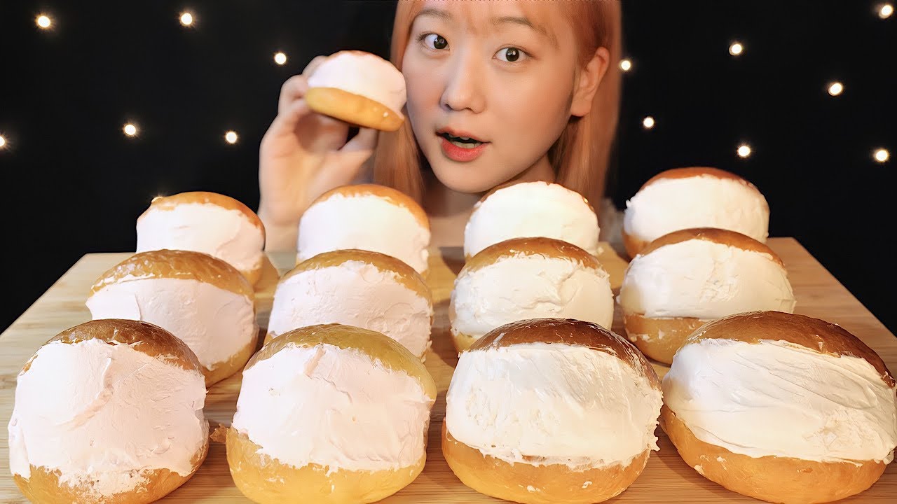 ASMR マリトッツォ Maritozzo 마리톳초【咀嚼音/大食い/Mukbang/Eating Sounds】