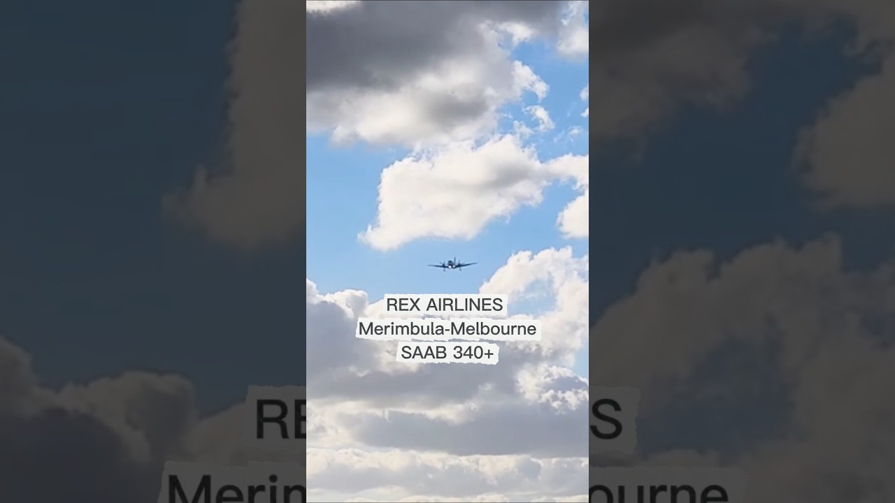 REX Airlines Saab 340 Landing in Melbourne from Merimbula 
