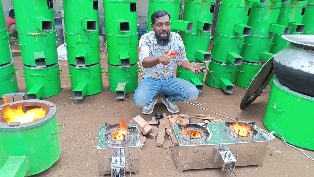 গ্যাসের বিকল্প ধোয়াবিহীন আধুনিক লাকরির চুলা। 01789676468 01996027046