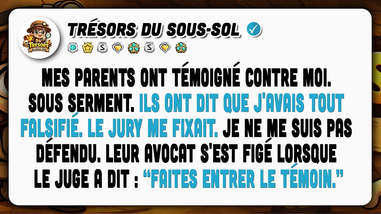 Mes Parents Ont Témoigné Contre Moi. Le Juge A Alors Dit : ‘‘Faites Entrer Le Témoin’’.