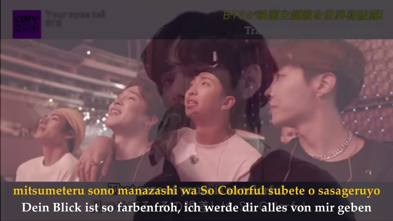 BTS - Your eyes tell  (MV + Live)  (Easy Lyric & deutsche Übersetzung)