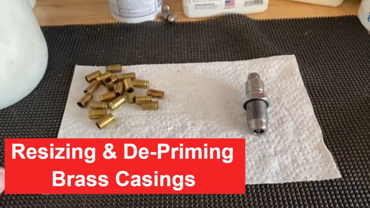 How to Resize and Deprime 9mm Brass Casings for Reloading. Decapping Die in Single Stage Lee Press