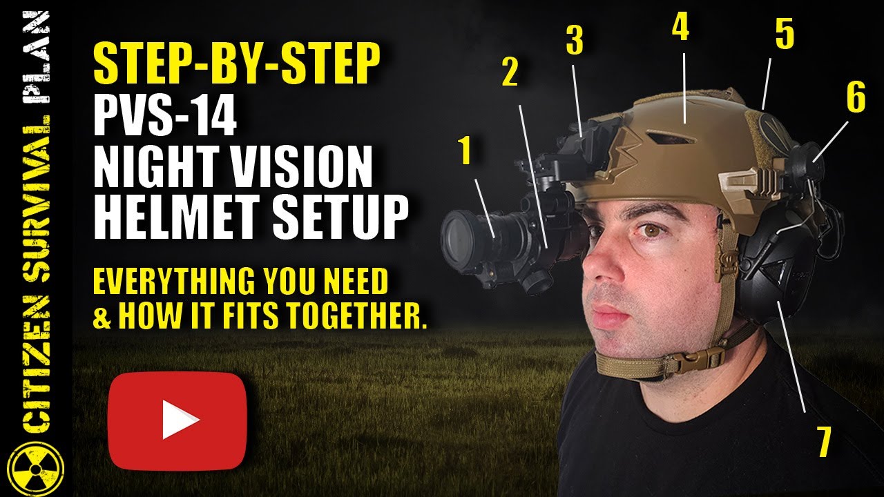 🟢 PVS-14 Night Vision Helmet Setup | Step-by-Step: Everything you Need