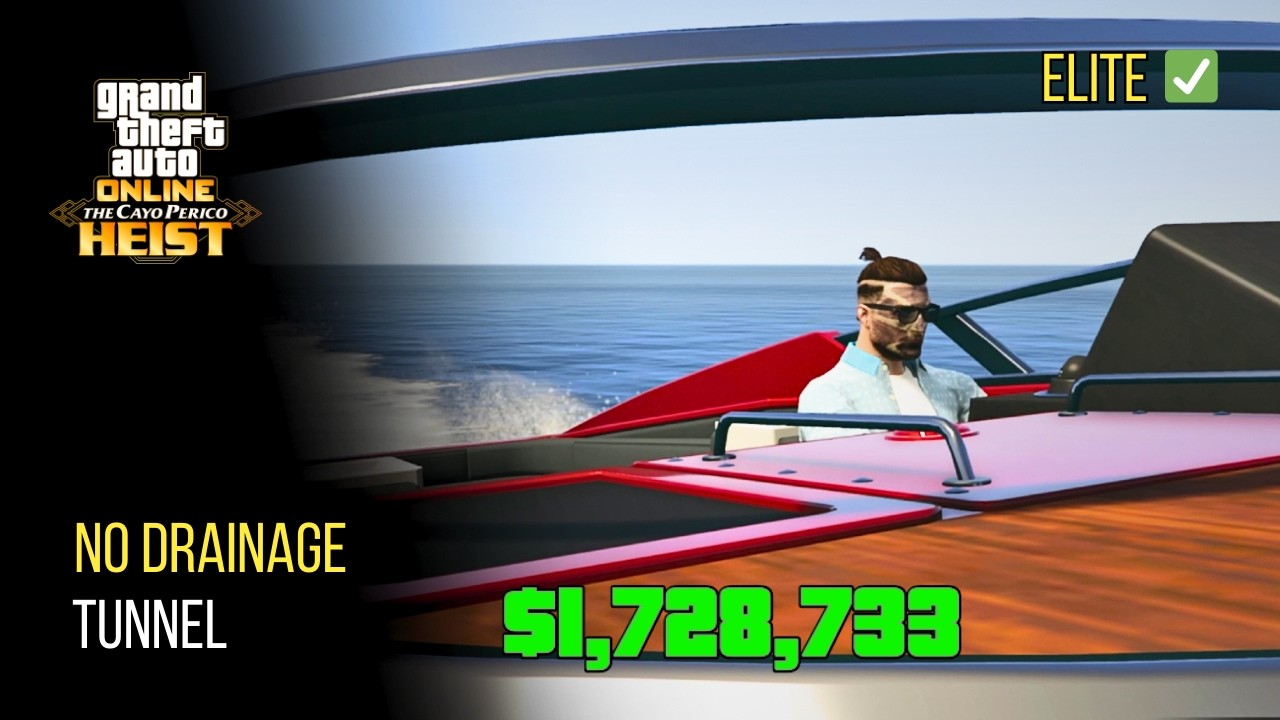 GTA Online | Cayo Perico Heist Longfin Approach Alternate Route - Elite Challenge $1,728,733
