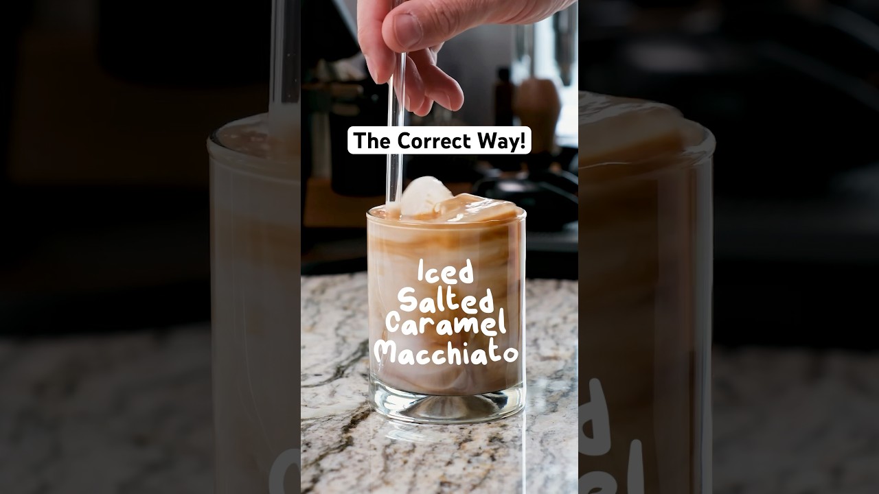 The Correct Way to Make Iced Salted Caramel Macchiato 
