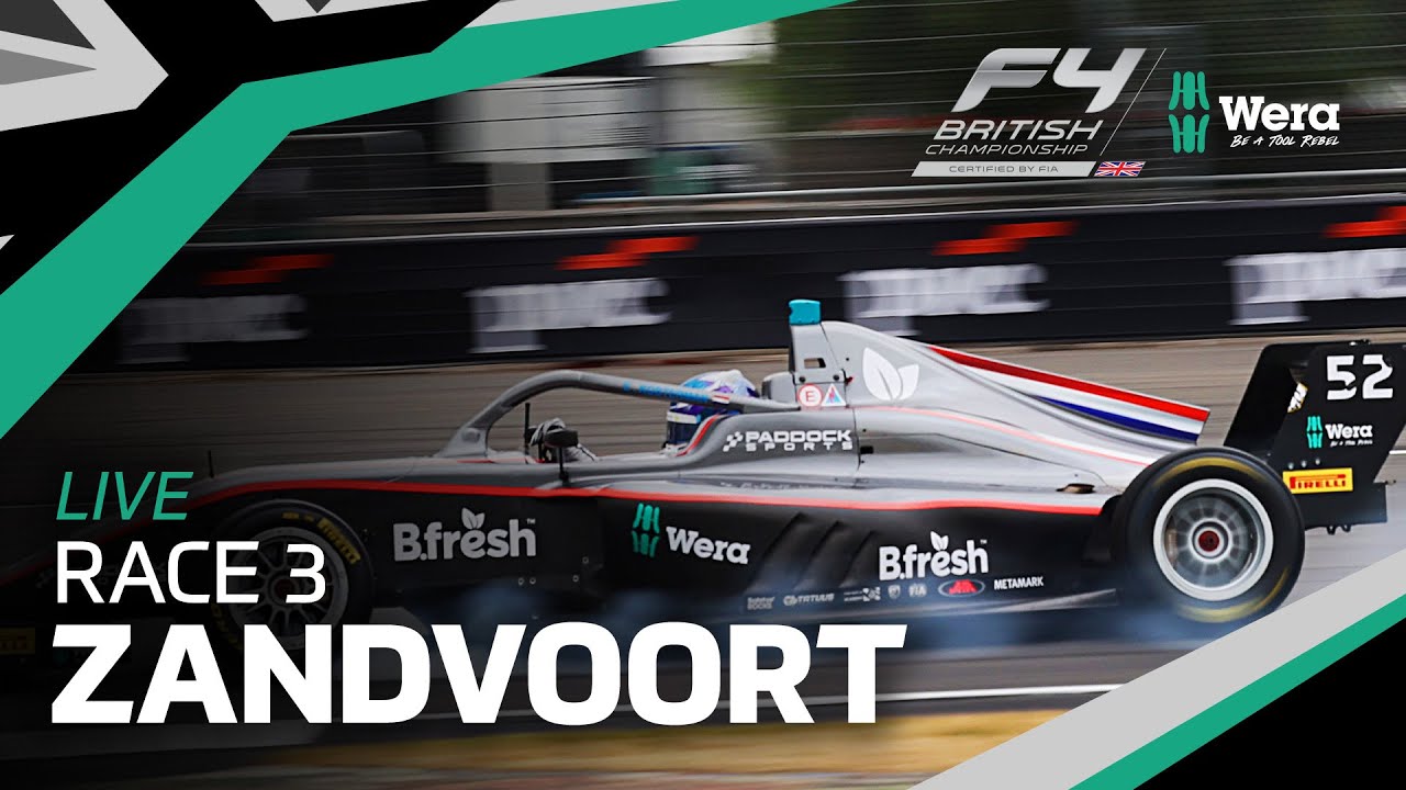 📺 LIVE | Race 3 | Round 6, Zandvoort | Wera Tools British F4