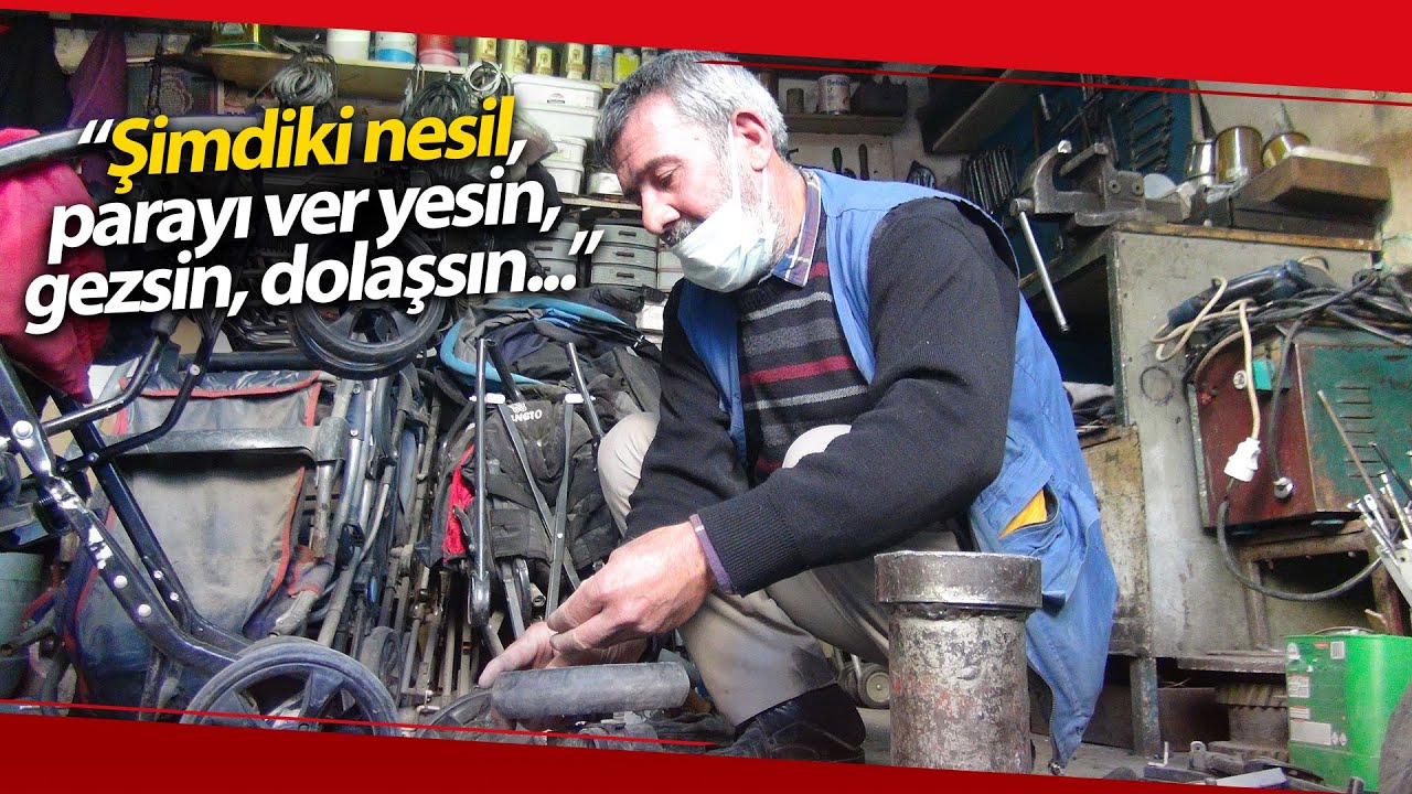 Bozulan Bebek Arabalarını Onararak İki Aileyi Geçindiriyorlar