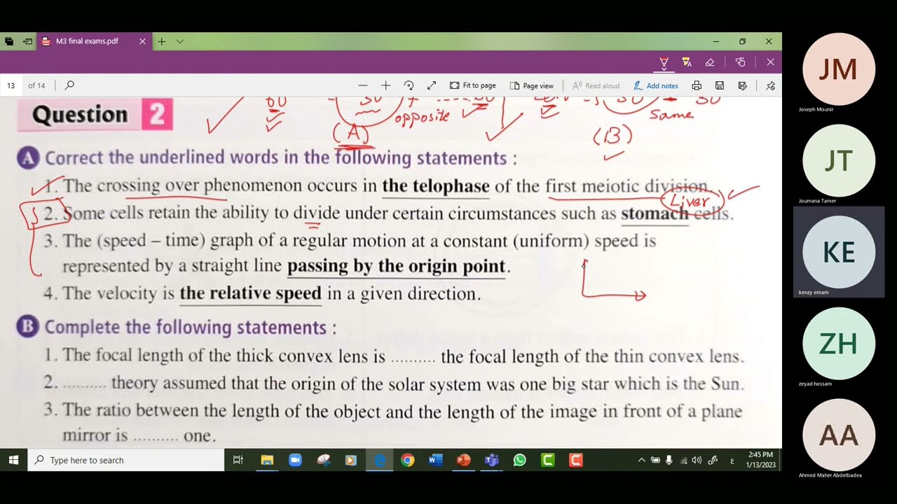 (53) Science prep 3  first term Final Revision - Luxor Governorate 2022